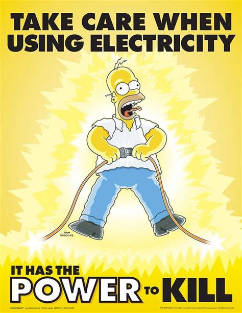 A Safety Message from Homer J. Simpson : r/electricians