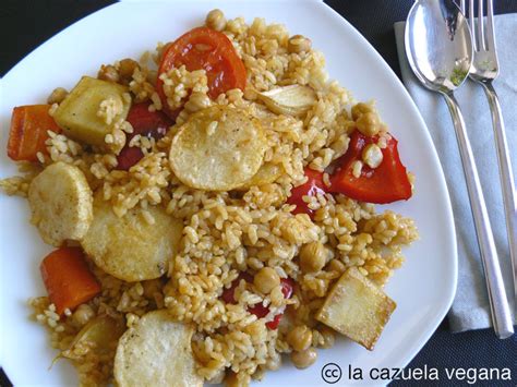 Arroz al horno vegetariano [Arròs al forn] | La Cazuela Vegana | Alimentación 100% vegetal y ...