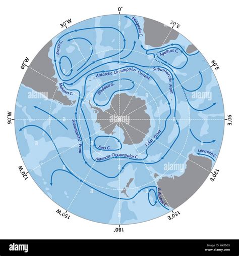 Antarctic circumpolar current Cut Out Stock Images & Pictures - Alamy