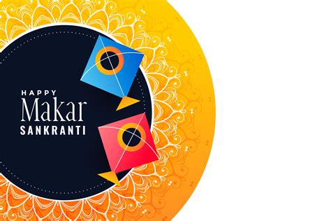 makar sankranti festival banner with colorful kites - Download Free ...