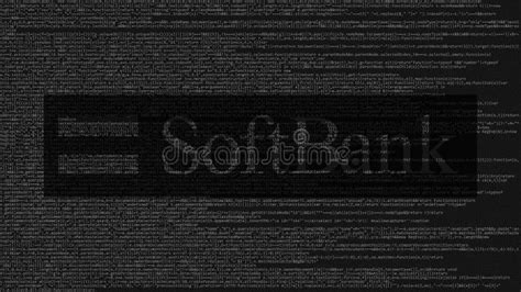 SoftBank Logo Made of Source Code on Computer Screen. Editorial 3D ...