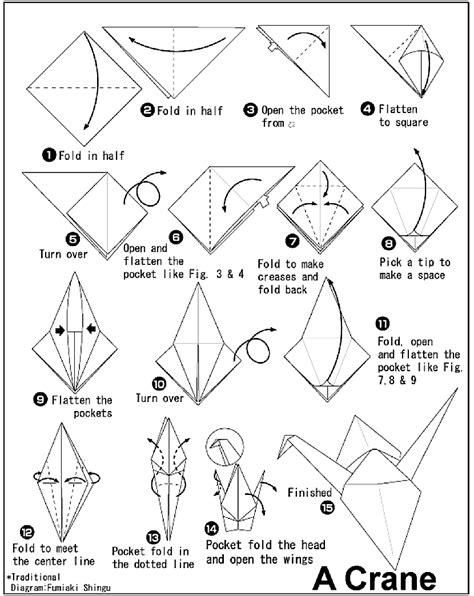 Origami Crane Drawing at GetDrawings | Free download