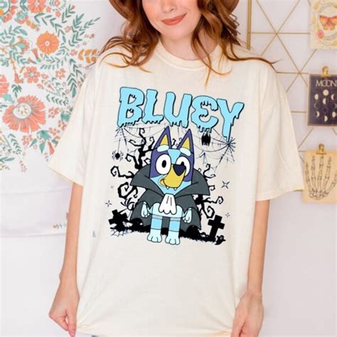 Comfort Colors Bluey Vampire Halloween Kids Tee Halloween - Etsy