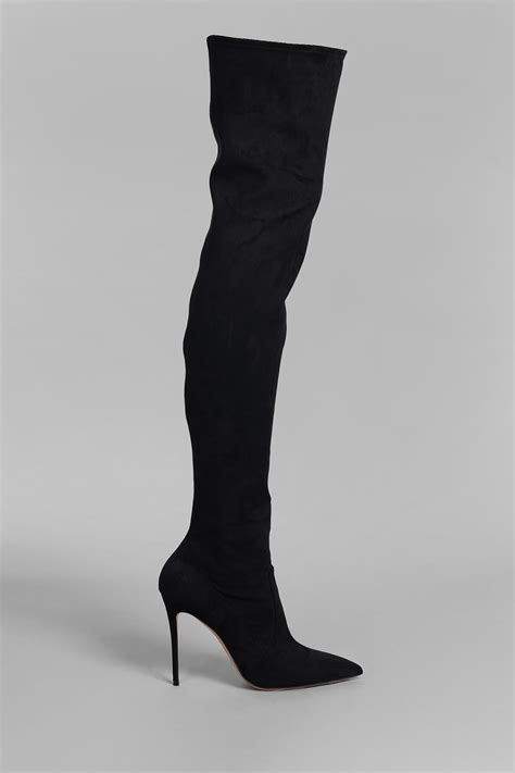 Casadei High Heels Boots In Black Suede | Editorialist