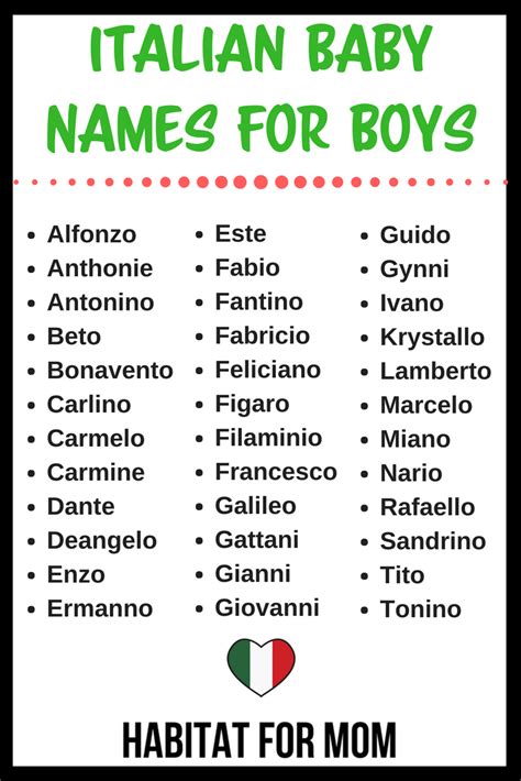 Italian Baby Names for Boys. Baby names for boys | Boy names | Baby boy ...