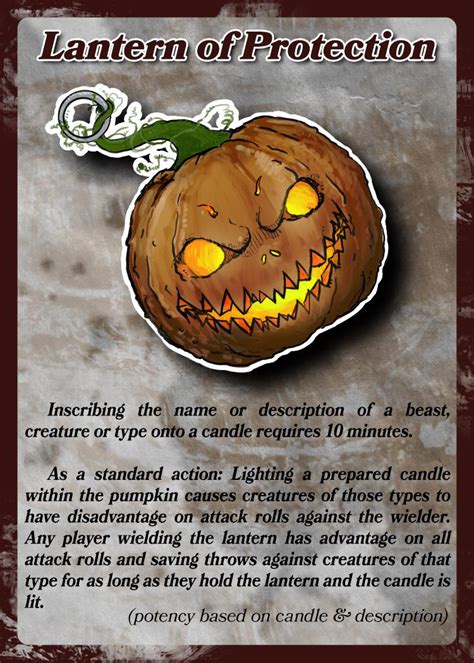 Happy Halloween everyone, The Lantern of Protection : r/DnDHomebrew