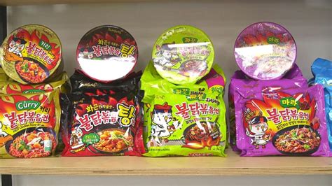 Spicy Noodle Hit Spicy Chicken Hot Ramen Noodle Buldak Variety Packs Original, Cheese, Jjajang ...