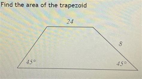 Solved Find the area of the trapezoid | Chegg.com