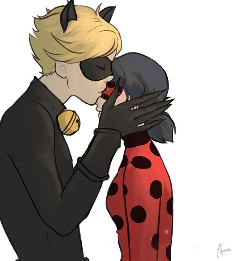 Marinette And Cat Noir Kiss Fanart / Give as many kisses as you want to ...