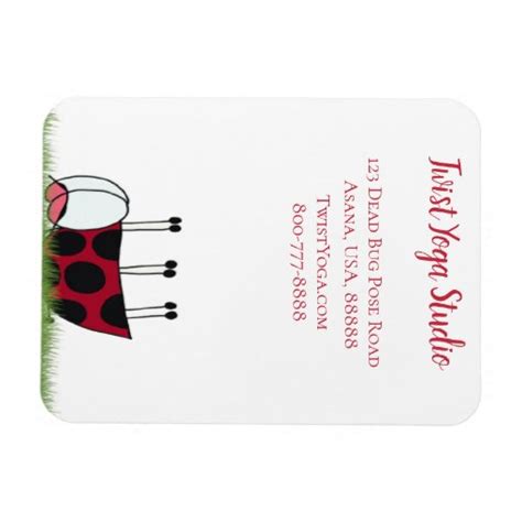 Funny Ladybug Dead Bug Yoga Pose Magnet | Zazzle