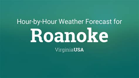 Hourly forecast for Roanoke, Virginia, USA