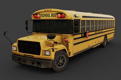 3D model low-poly School Bus | CGTrader