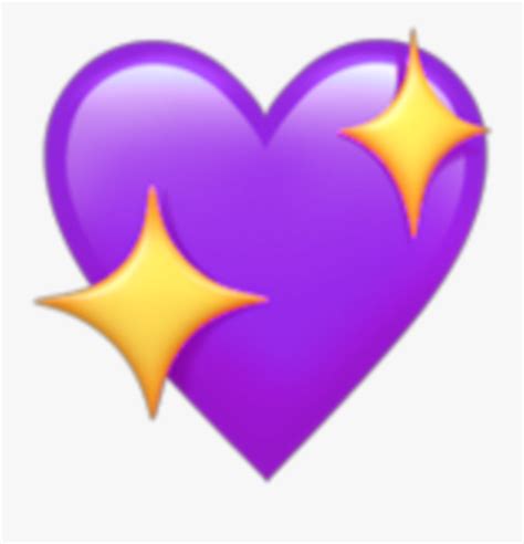 Transparent Purple Heart Clipart - Transparent Heart Emoji , Free Transparent Clipart - ClipartKey