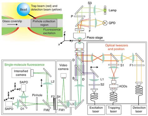 A simplified diagram of the optical layout of our instrument (see also... | Download Scientific ...