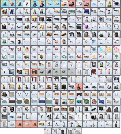 The Sims 4 Cats & Dogs: Thumbnail Overview of ALL 260 Build Mode Objects