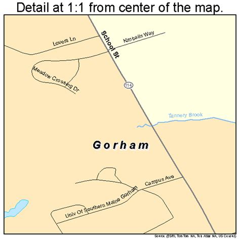 Gorham Maine Street Map 2328205