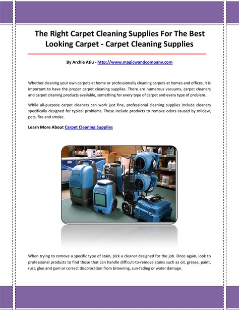 Carpet cleaning supplies by carpetcleaningsupplies30 - Issuu