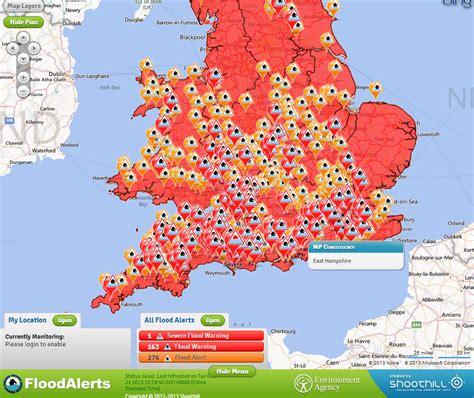 Interactive Flood Warnings Map for United Kingdom | Map, Interactive ...