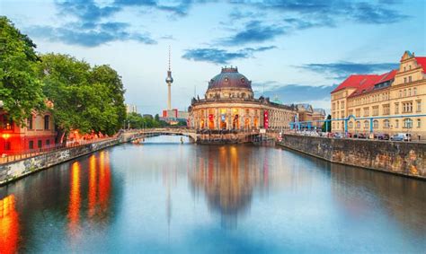 Museum Island on Spree River and Alexanderplatz TV Tower in Cent Editorial Photography - Image ...