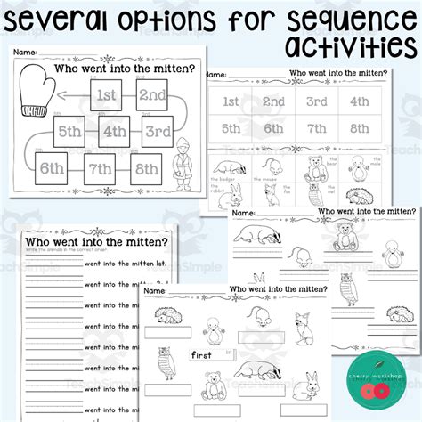 The Mitten Sequencing Activities by Teach Simple