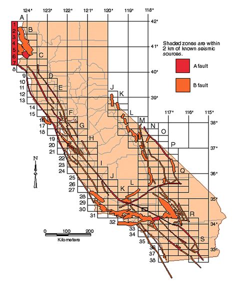 California Seismic Zone Map