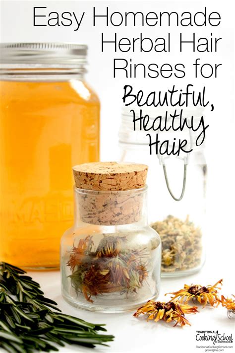 Easy, Homemade Herbal Hair Rinses {for Beautiful, Healthy Hair}