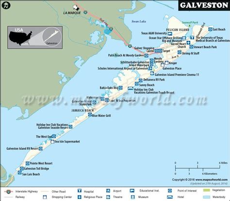 Galveston Map, Galveston Texas Map