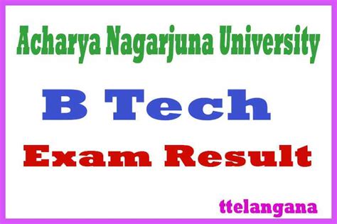 Acharya Nagarjuna University B Tech CBCS Exam Results