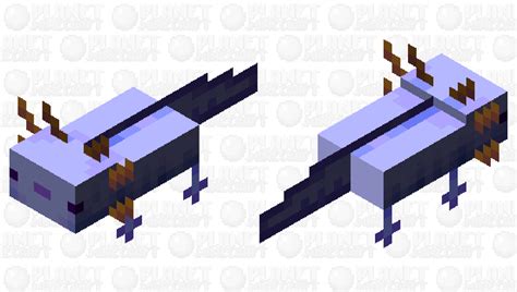 Blue Axolotl Minecraft Mob Skin