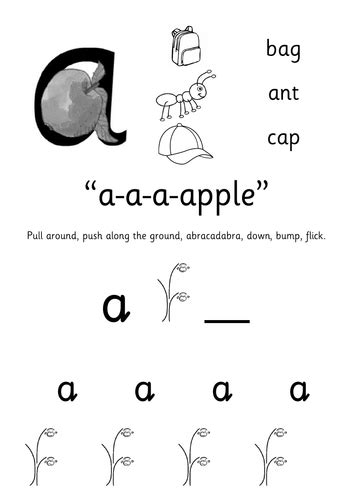 RWI Initial Sounds Intervention Worksheets with Kinetic Letters ...