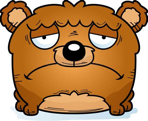 Sad bear cub. Cartoon stock vector. Illustration of cheerful - 22985047