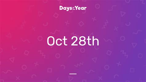 28th October, 2021 | Days Of The Year