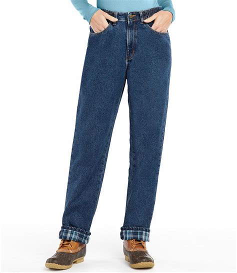 LL Bean fleece lined jeans | Flannel lined jeans, Lined jeans, Pants for women