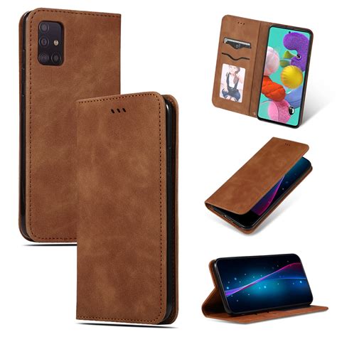 Dteck Wallet Case For Samsung Galaxy A51, Premium Smooth PU Leather Wallet case Magnetic Flip ...