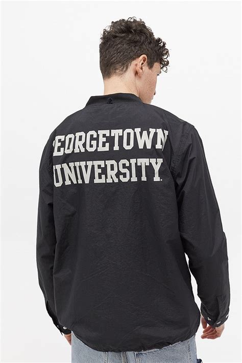 Mitchell & Ness Georgetown Hoyas Coach Jacket | Urban Outfitters UK