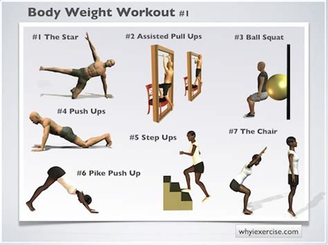 Body weight exercises: an Illustrated home strengthening routine with 5 videos