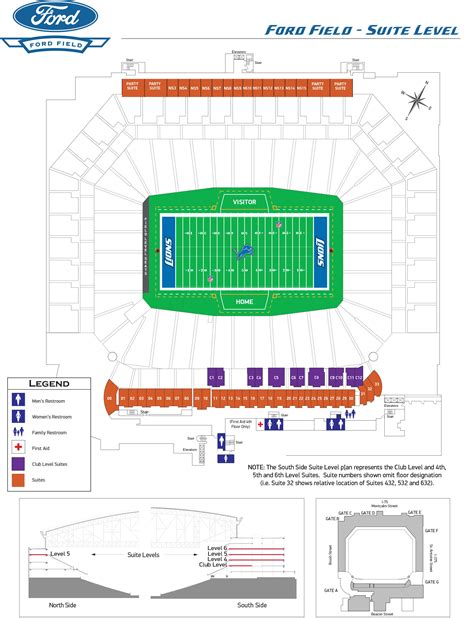 Seating Maps | Ford Field