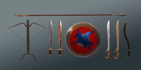 3D model Ancient Greek Weapons Pack VR / AR / low-poly | CGTrader