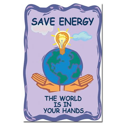 AI-ep103 - Save Energy. The world is in your hands. Energy Conservation Poster