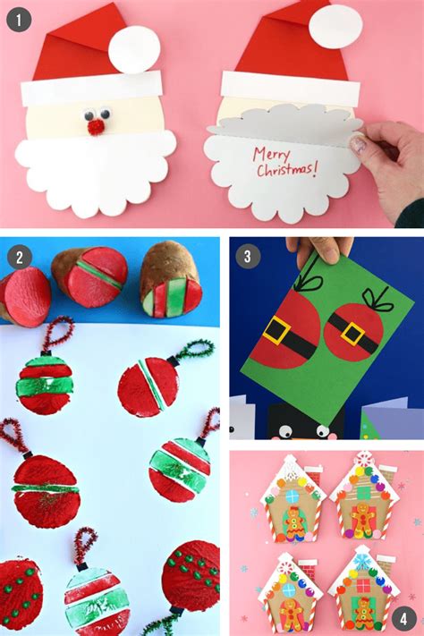 50 Homemade DIY Christmas Cards for Kids To Make - what moms love