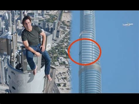 Tom Cruise leaps for Mission Impossible 4 from Burj Khalifa, Dubai - YouTube