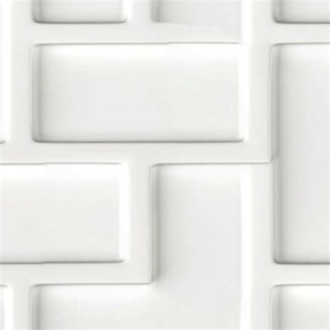 White interior 3D wall panel texture seamless 02988