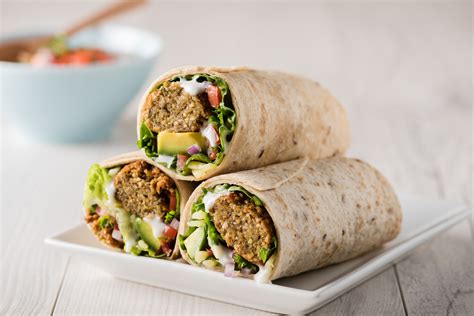 Vegan Falafel Baked Sandwich Wrap with Lemon Tahini Dressing | Recipe ...