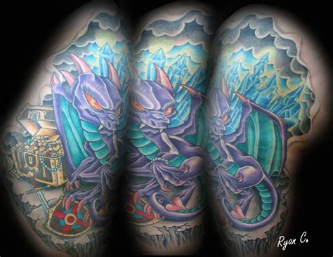 Purple dragon tattoo #ryancockerham #ryantattoos #ryantattooschicago # ...