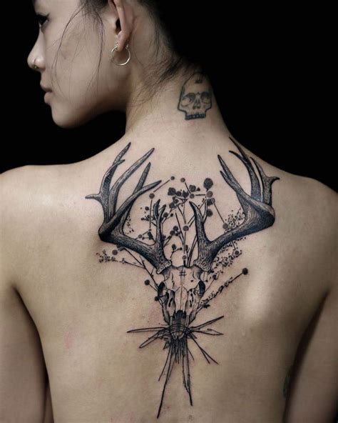 Top 59 Best Deer Skull Tattoo Ideas - [2021 Inspiration Guide]