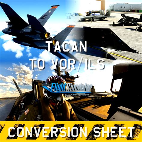 TACAN conversion sheet for VOR/ILS for Microsoft Flight Simulator | MSFS