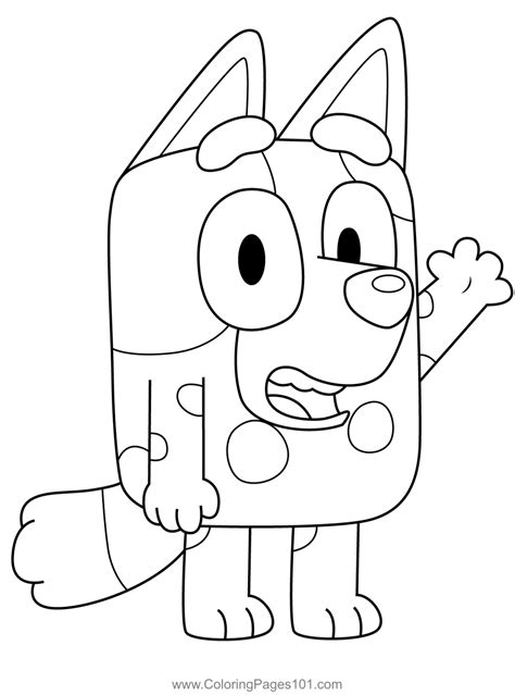 Bluey coloring pages muffin - qeryirish