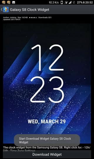 Download the Stock Weather App & Clock Widget from Samsung Galaxy S8(Plus) on any Android device ...