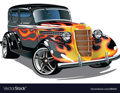 Retro hotrod Royalty Free Vector Image - VectorStock | Hot rods ...