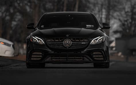 Download wallpapers Mercedes-Benz E63 AMG, front view, exterior, black ...